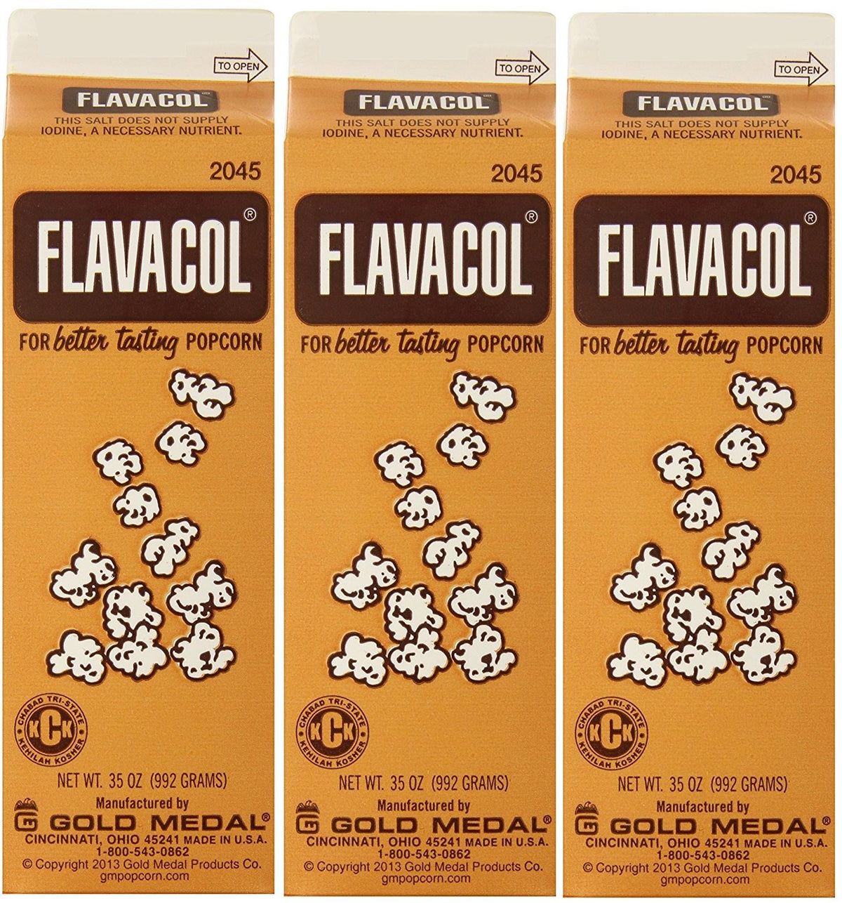 Gold Medal Original / 35 Ounce (Pack of 3) / 3 Popcorn Salt