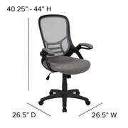 Flash Furniture Light Gray / Set of 1 / Contemporary Home Office Desk Chairs