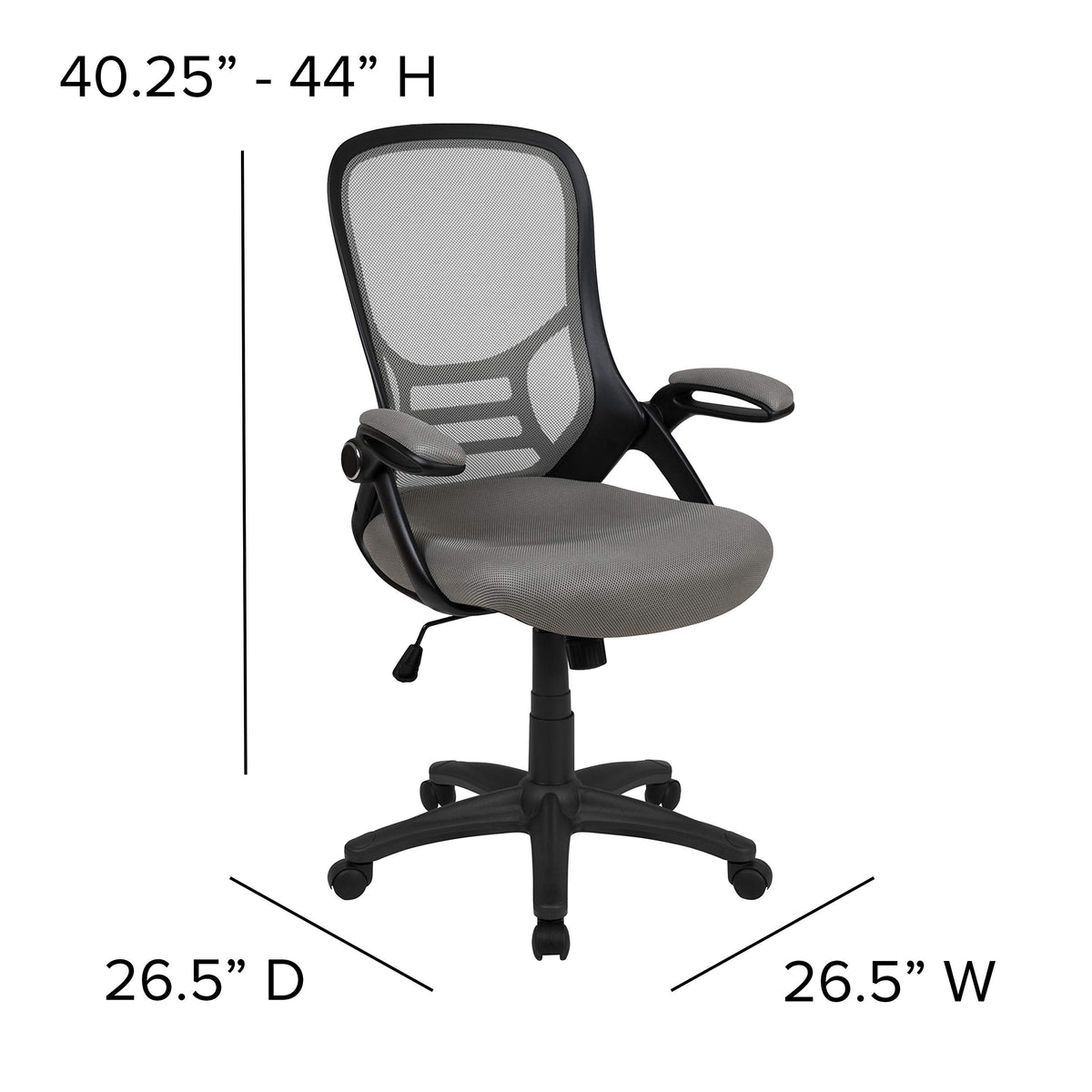 Flash Furniture Light Gray / Set of 1 / Contemporary Home Office Desk Chairs