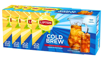 Cold Brew Iced Tea Bags by Lipton – Gallon Size, Pack of 4