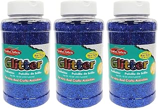 Charles Leonard Creative Arts Glitter, Blue, Pack of 3 (1 lb) Bottles (CHL41115-3)