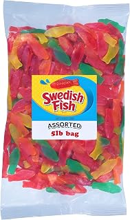 Swedish Fish Assorted Soft & Chewy Gummy Candy, Bulk Candy, 5 lb