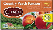 Celestial Seasonings Country Peach Passion Herbal Tea, 20 Tea Bags Box
