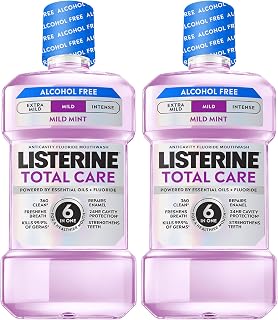 Listerine Total Care Alcohol Free Mouthwash, Mild Mint, 33.8 fl. oz/1L x 2