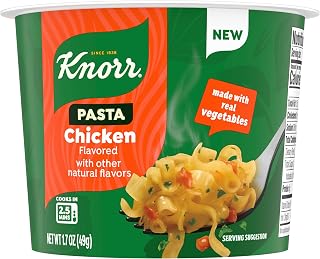 Knorr Cup Chicken Pasta Microwave in Minutes, Real Veggies, Quick Meal, 1PK