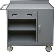 Durham 2212A-LU-95 Mobile Cabinet with Drawer Lockable Storage Compartment, 36" Wide, 1200 lb Capacity