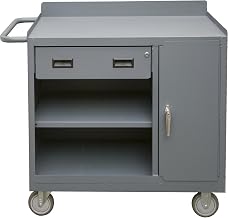 Durham 2212A-LU-95 Mobile Cabinet with Drawer Lockable Storage Compartment, 36" Wide, 1200 lb Capacity