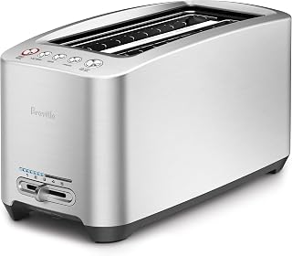 Breville BTA830XL Die-Cast Smart Toaster, 4 Slice, Brushed Stainless Steel