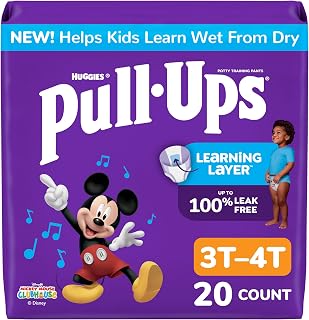 Pull-Ups Boys' Potty Training Pants, Size 3T-4T, 20 Count