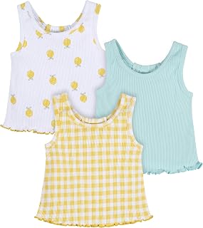 Gerber Baby Girls 3-Pack Racer Back Tank Tops