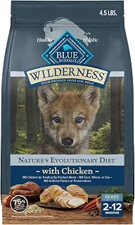 Blue Buffalo Wilderness Chicken & Wholesome Grains Puppy Dry Dog Food 4.5lb