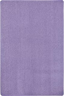 Joy Carpets Just Kidding Solid Color Area Rugs, Very Violet, 4' x 6'
