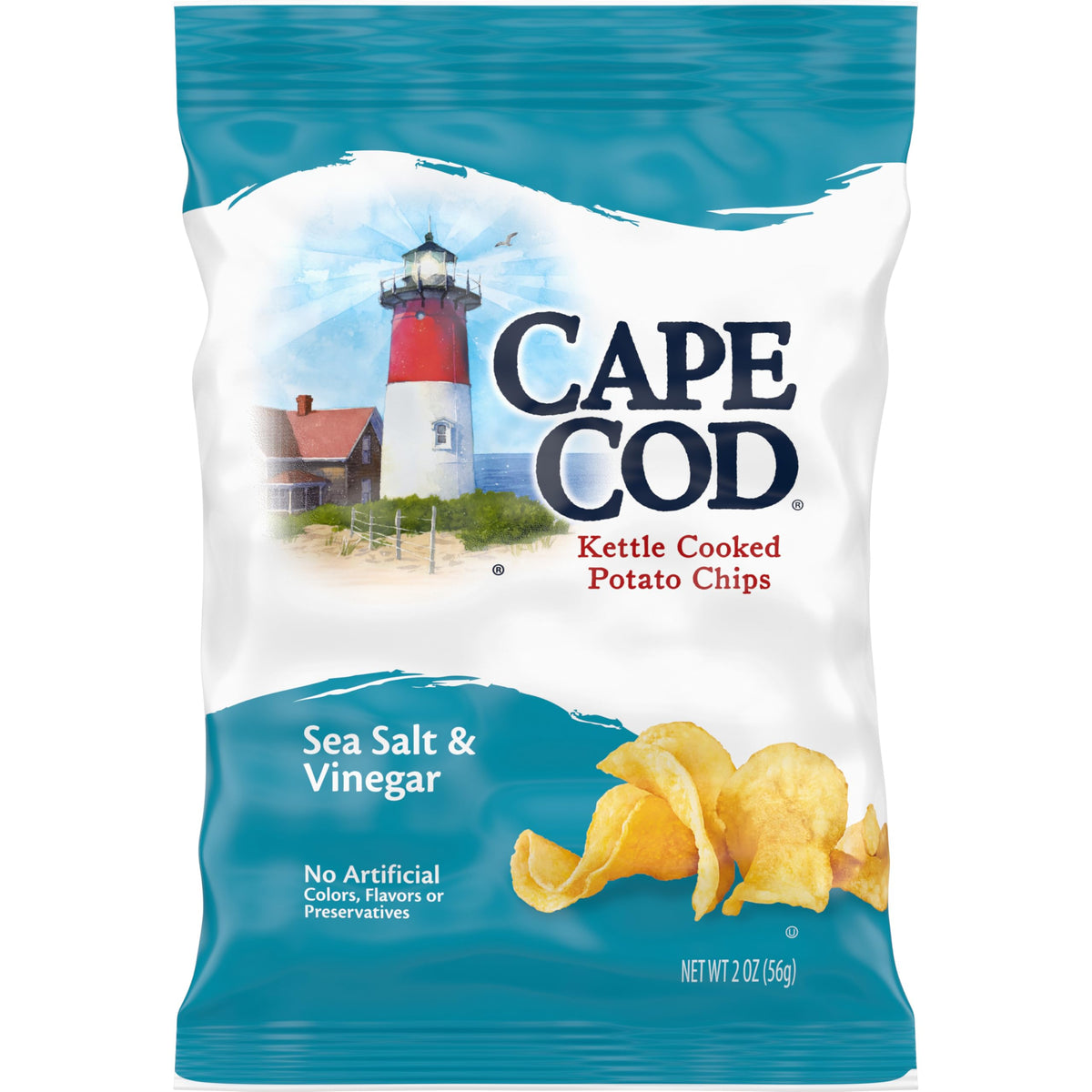 Cape Cod Sea Salt & Vinegar / 2 Ounce (Pack of 6) / 1 Potato