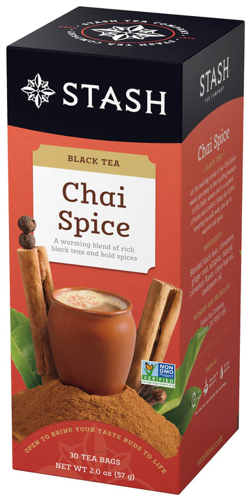 Tea Chai Spice Black Tea by Stash – 30 Count (Pack of 6)