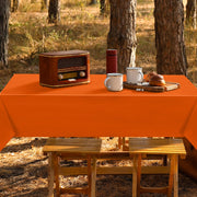 Frienda Plastic Tablecloths, 54 x 108 Inches, Orange Yellow Red Brown