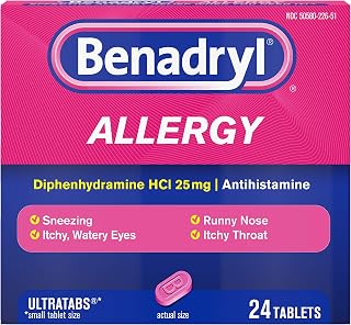 Benadryl Allergy Relief Ultratab Tablets 24 ea (Pack of 3)