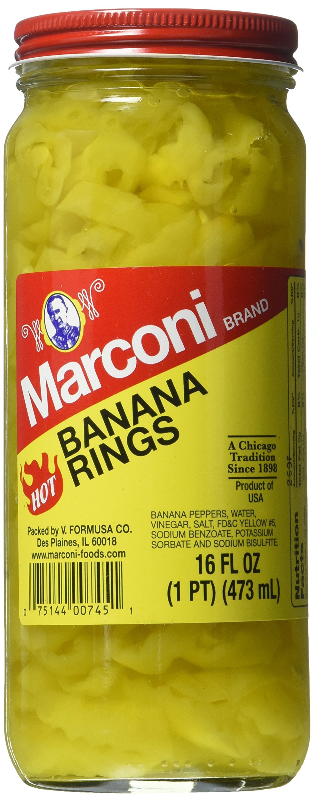 Hot Banana Rings by Marconi – 16 Ounce, Model 315677