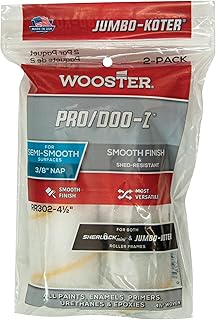 Wooster Brush RR302-4 1/2 RR302-4-1/2 Jumbo-Koter Pro/Doo-Z Roller 3/8-Inch Nap, 2-Pack, 4-1/2-Inch, 4.5 Inch