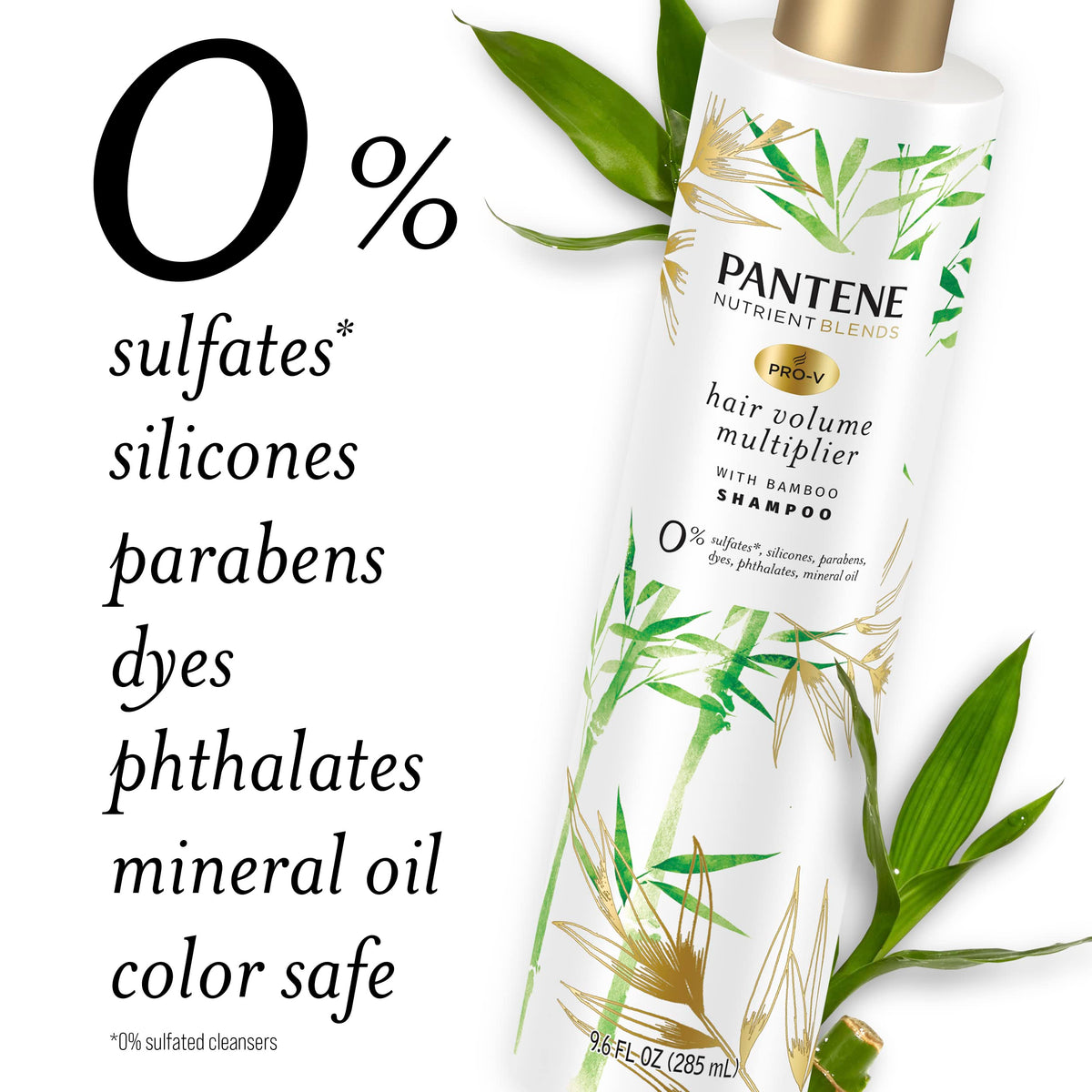 Pantene 9.6 Fl Oz (Pack of 2) / Bamboo / 2 Shampoos