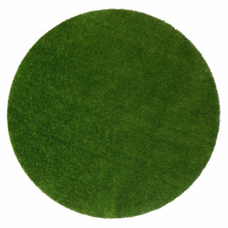 GreenSpace 7'6" Round Artificial Grass Rug by Joy Carpets – 7'6" (Round), Polyethylene (PE), Green, Model 624E
