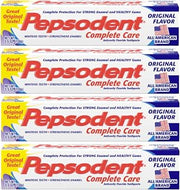 Pepsodent Complete Care Anticavity Fluoride Toothpaste, Original Flavor, 5.5 OZ (Pack of 4)