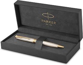 Parker Sonnet Ballpoint Pen, Silver Mistral, Medium Point, Black Ink