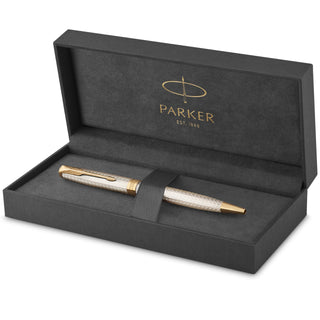 Sonnet Ballpoint Pen by Parker – 1 Count (Pack of 1), Sterling Silver Brass, Premium Silver, Model 2119796