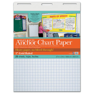 Heavy Duty Anchor Chart Paper by Pacon – 27" x 34", White, Model PAC3372