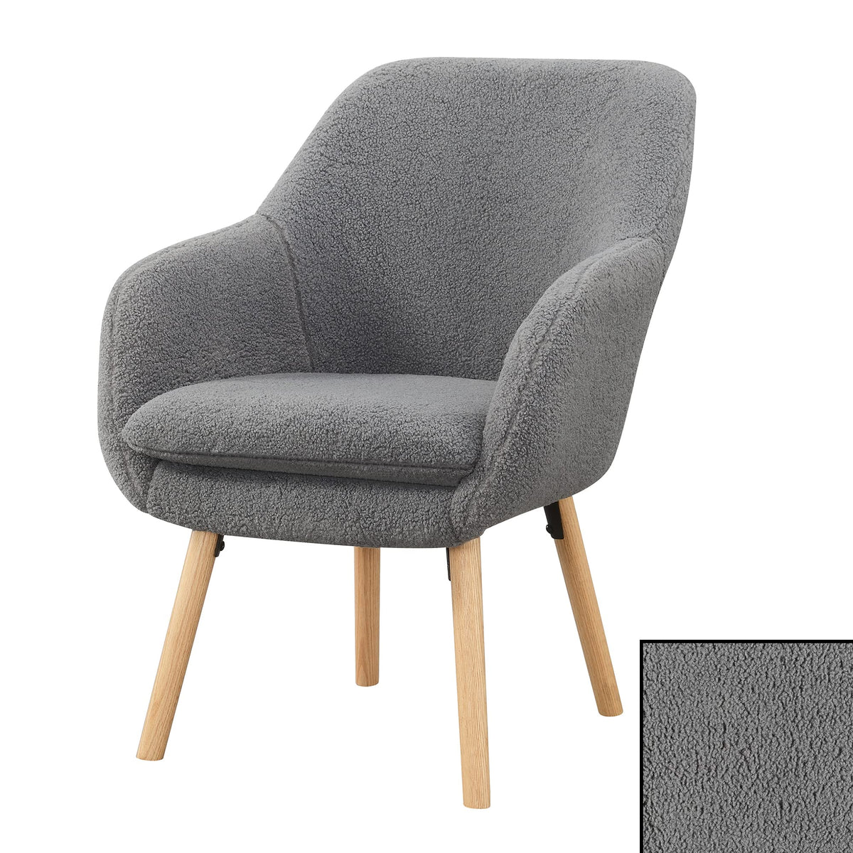 Convenience Concepts Sherpa Gray / Chair / (L) 25.25 in. x (W) 26.75 in. x (H) 33.5 in. Chairs
