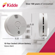 Smoke Detector by Kidde – 6 Pack, Plastic, White, Pack of 6, Model i9010