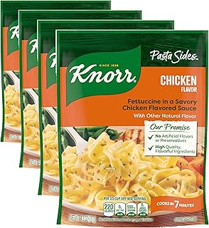 Knorr Pasta Sides Chicken Fettuccine For Delicious Quick Pasta Side Dishes 4.3 oz (Pack of 4)