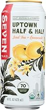 SevenTeas Uptown Half & Half Iced Tea & Lemonade, Organic, Gluten Free & Non-GMO, 16 Fl Oz (Pack of 12)