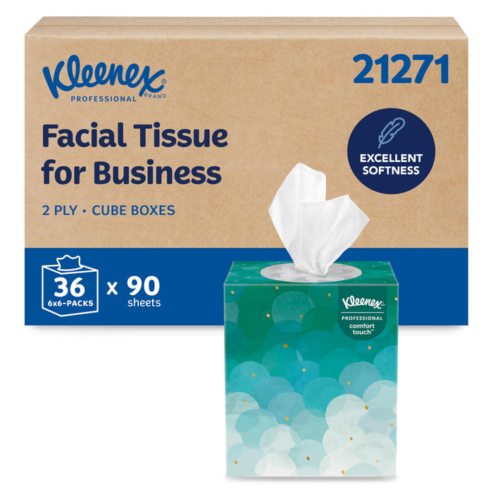 Kleenex Professional Facial Tissue, Bulk, 36 Boxes x 90 Tissues (21271)