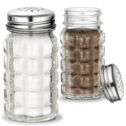1.5 oz Retro Salt and Pepper Shakers by Stock Your Home – 1.5 ounces, Clear, Pack of 2
