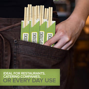 Disposable Bamboo Chopsticks (50 Count) by Stock Your Home – 50 Pack, Bamboo, Green, Pack of 50, Model 2571