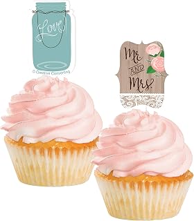 Creative Converting 098706 Cupcake Cake Topper 2.75" x 2" Multicolored