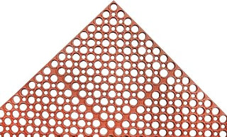 NoTrax T13 Tek-Tough® Ergonomic Large Drainage Hole Mat, 3' X 5' Red