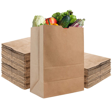 52 lb Kraft Brown Paper Bags (100 Count) by Stock Your Home – 100 Count, 52.0 pounds, Paper, Brown, Pack of 100