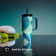 STANLEY Turquoise Pattern (Coastal Teal) / 40 Ounces / Quencher H2.0 FlowState Tumbler Tumblers