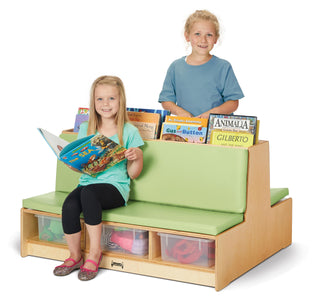 Read-a-Round Couch by Jonti-Craft – Standard, Birch, Lime Green, Model 37870JC