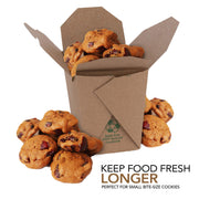 Takeout Food Containers 8 Oz Microwaveable Kraft Brown Paper Mini Chinese Take Out Box (50 Pack) Leak and Grease Resistant Stackable To Go Boxes - Recyclable Food Containers