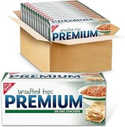Premium Unsalted Tops Saltine Crackers, Lunch Snacks, Bulk Snacks, 12 Boxes | Certified Kosher