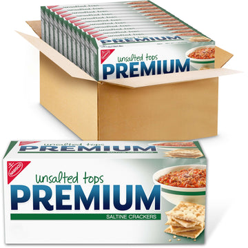 Unsalted Tops Saltine Crackers by Premium – 16 Ounce (Pack of 12), Pack of 12