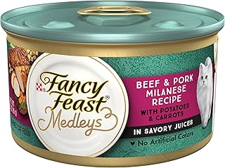 Purina Fancy Feast Medleys Beef Pork Milanese (24 Ct) 3 oz Cans