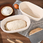 Saint Germain Bakery Round Bread Banneton Basket, 10 Inch Oval, Set of 2