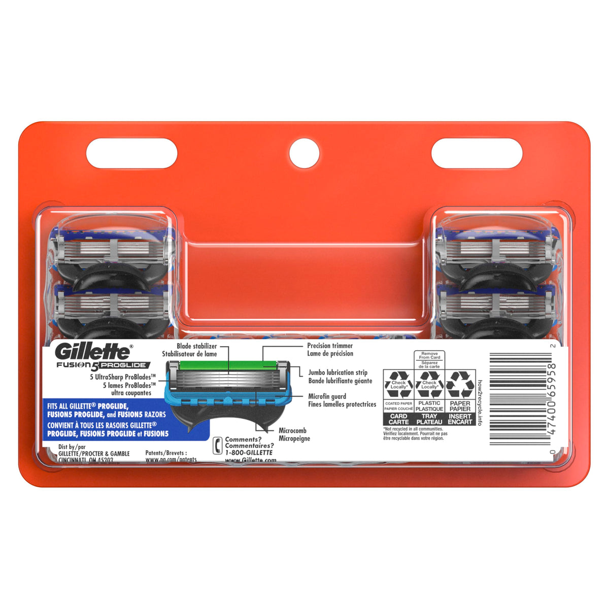 Fusion5 ProGlide Razor for Men by Gillette – 12 Count (Pack of 1), Plastic, Blue, Model 47400649323