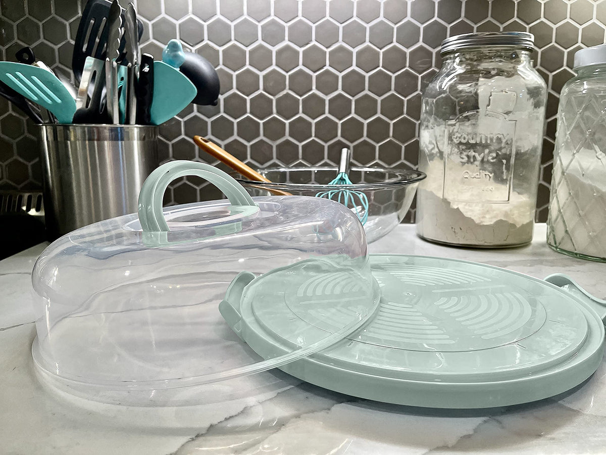 Top Shelf Elements Pie Carrier, 12 Inch Plastic, Green
