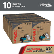 Wypall 96 Count (Pack of 10) / White / X70 Medium Duty Cloths Disposable Wipes