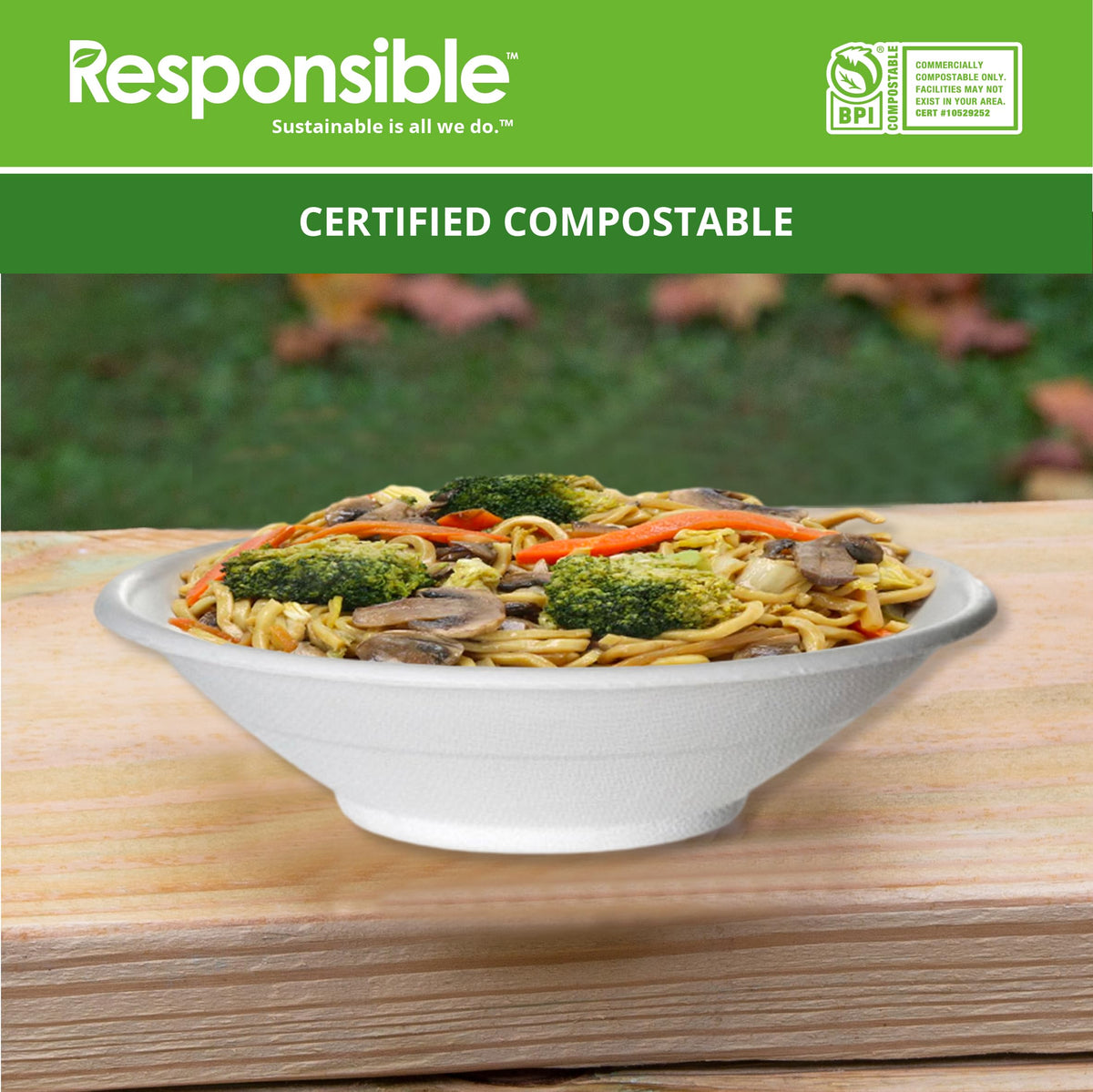 Responsible Products 24 oz (500 Count) / Natural Brown / Casual Bowls