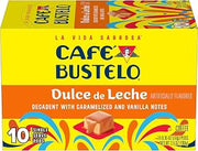 Cafe Bustelo Café Bustelo Dulce de Leche Artificially Flavored Coffee Pods, 10 Count | Compatible with Keurig brewers (Not affiliated. See full product description) Caramel notes, Shelf stable, SNAP EBT eligible